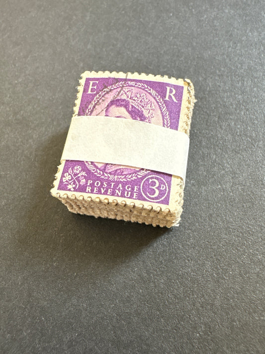 Craft - Bundle of 100 Identical Used GB Pre-decimal Definitive Stamps