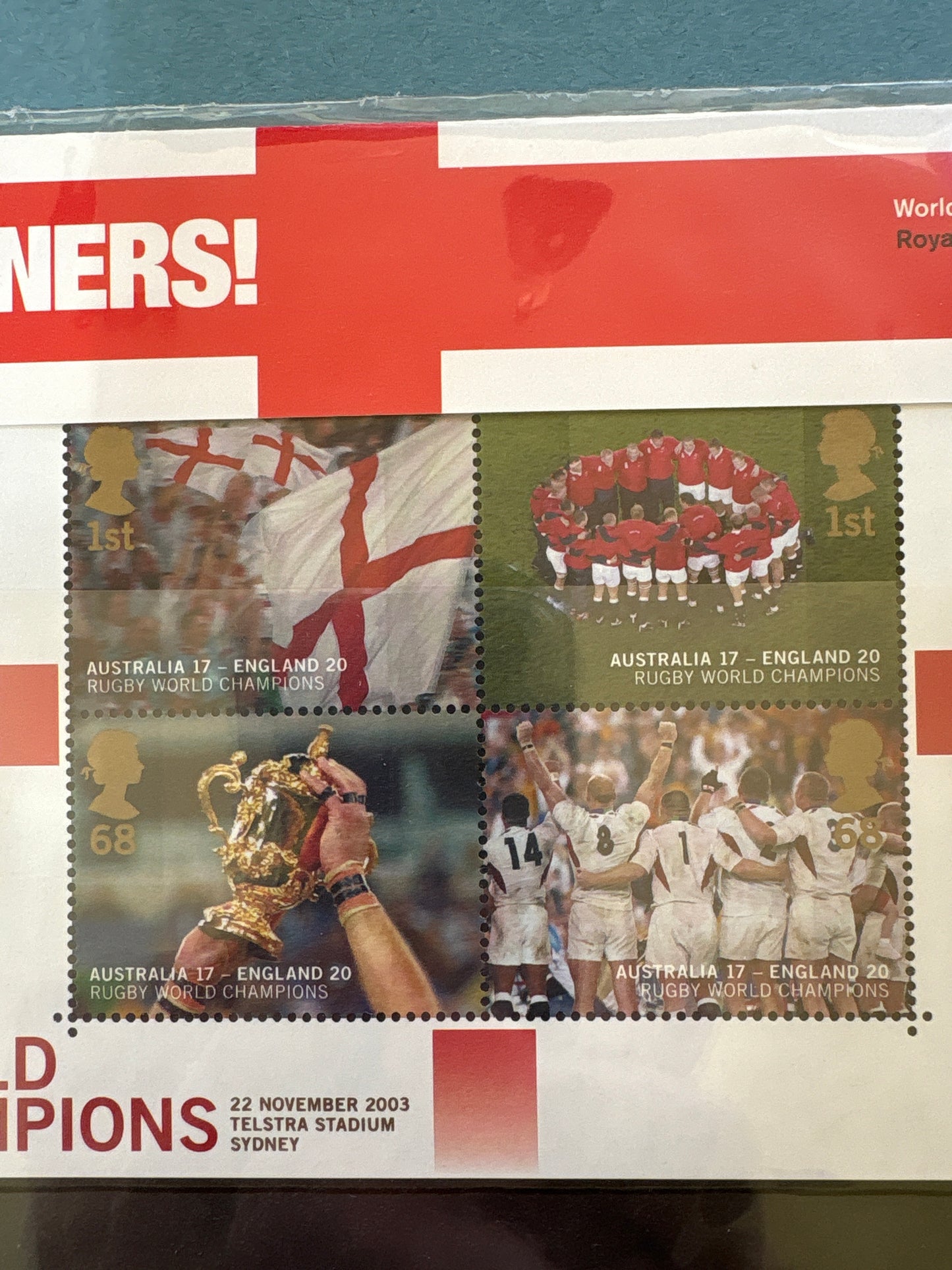 Miniature Sheet - 2003 England's Victory in Rugby World Cup Championship, Australia