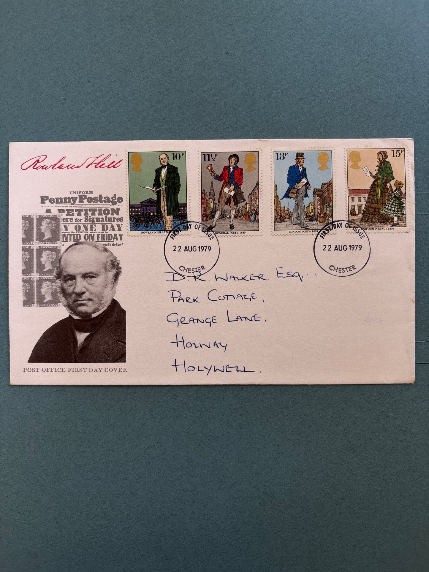 FDC - Post Office First Day Cover - Death Centenary of Sir Roland Hill, Postal Reformer, 22 Aug 1979