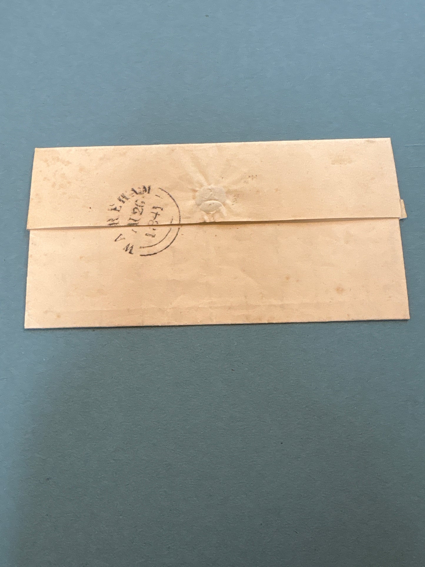 History - 1841 Penny Red Three Margin on Wrapper from Sherborne to Wareham