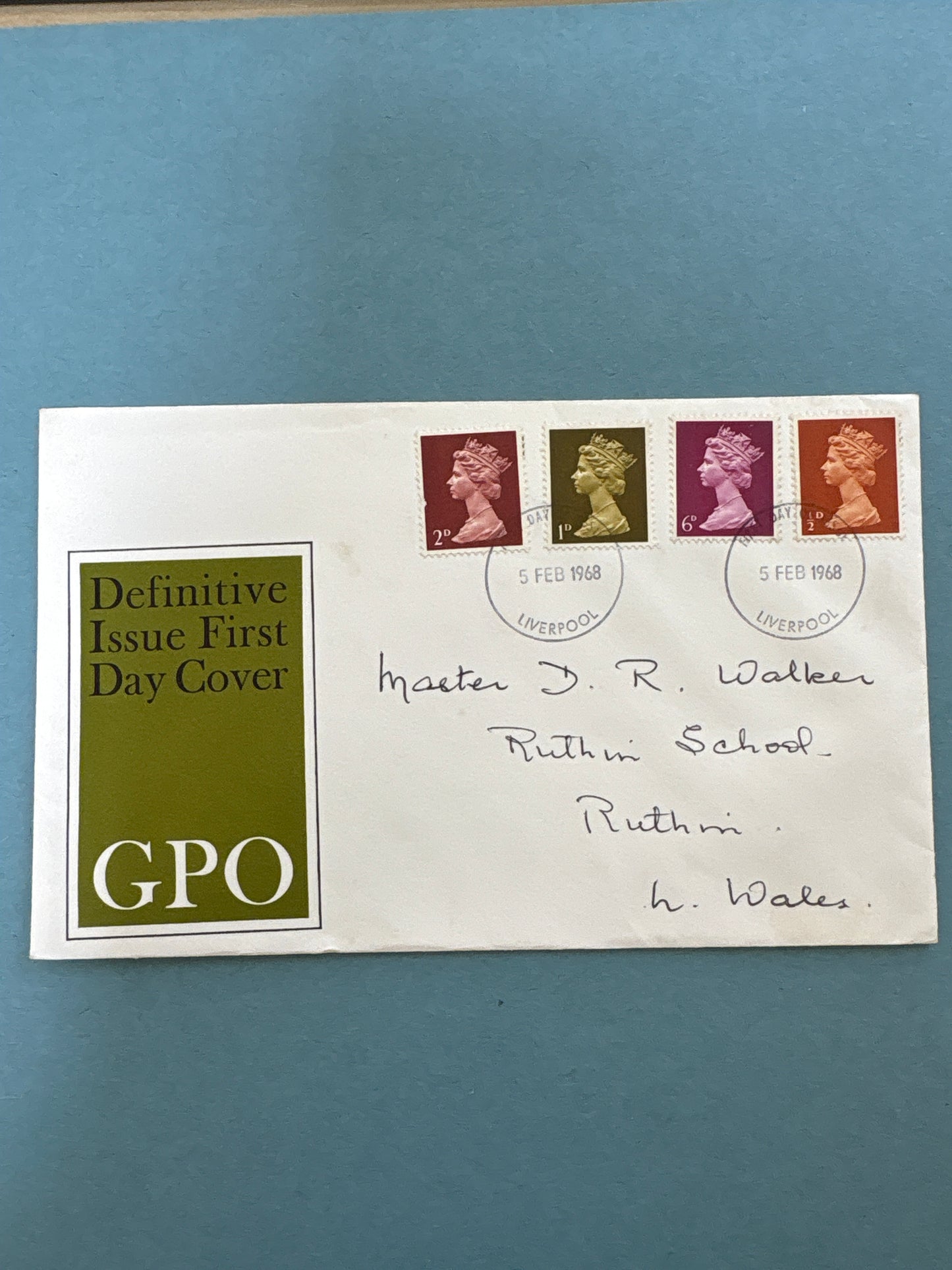 FDC - GPO Commemorative Cover of the Definitive Set from 5 Feb 1968