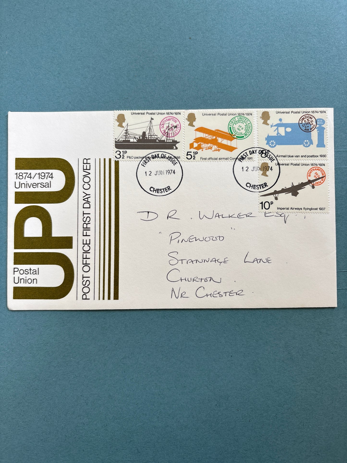 FDC - Post Office First Day Cover - Centenary of the Universal Postal Union 12 Jun 1974