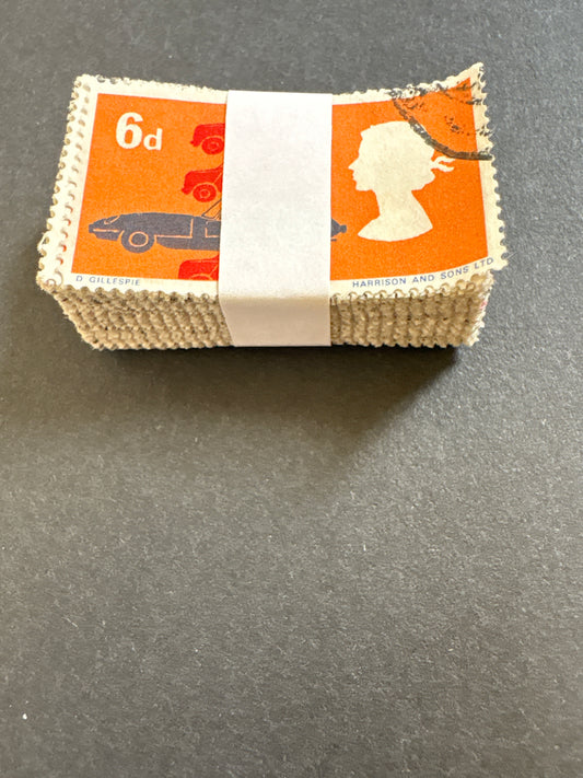 Craft - Bundle of 100 Identical Used GB Pre-decimal Commemorative Stamps